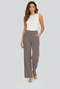 FJØRNA women's lightweight summer trousers with high waist, wide leg design, breathable fabric, and front pockets.