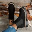 Malin | Women's Suede Round-Toe Platform Chunky Chelsea Boots