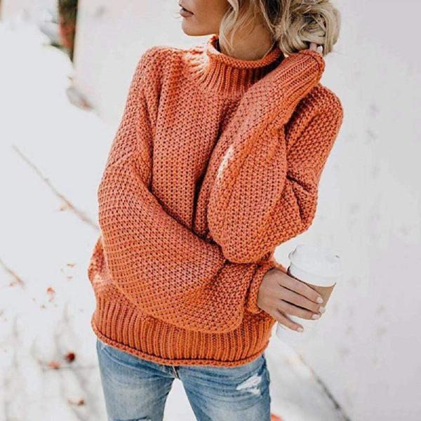 Elisabeth | Women's Chic Knit Turtleneck Sweater Pullover with Cozy for Everyday