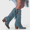 Sanne | Women's Knee High Fringed Block Heel Boots with Comfortable Casual