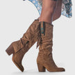 Sanne | Women's Knee High Fringed Block Heel Boots with Comfortable Casual