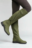 Freya | Women's Knee High Pull On Leather Boots with Comfortable Casual