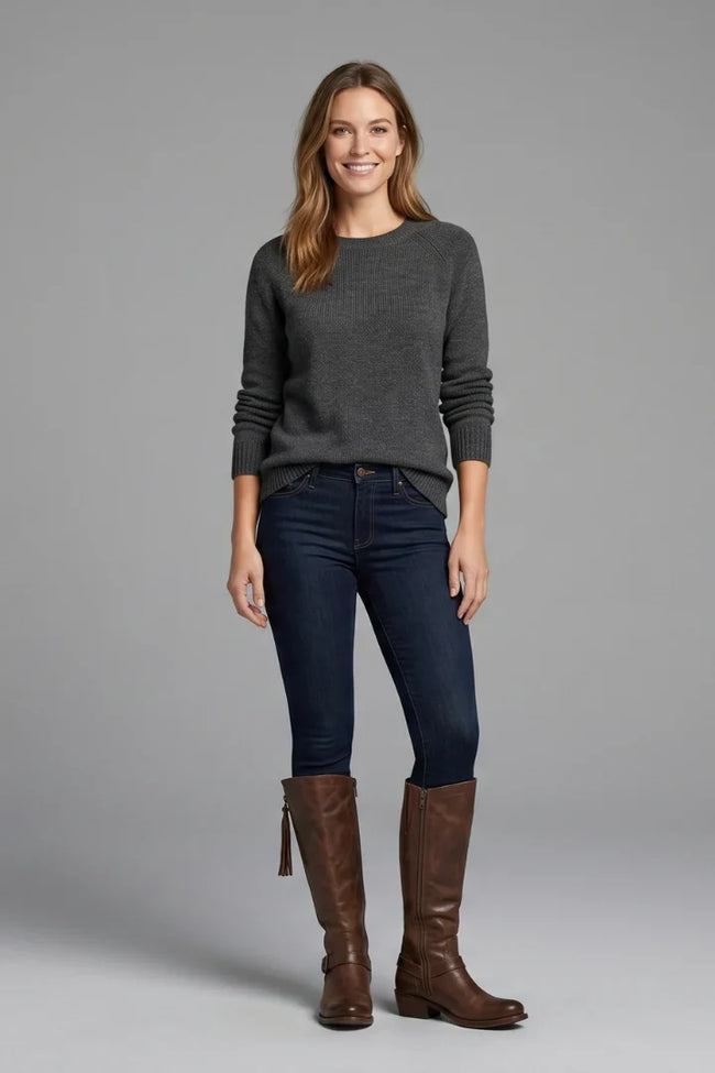 Freya | Women's Knee High Zipper Tassel Leather Boots with Comfortable Casual