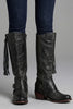 Freya | Women's Knee High Zipper Tassel Leather Boots with Comfortable Casual