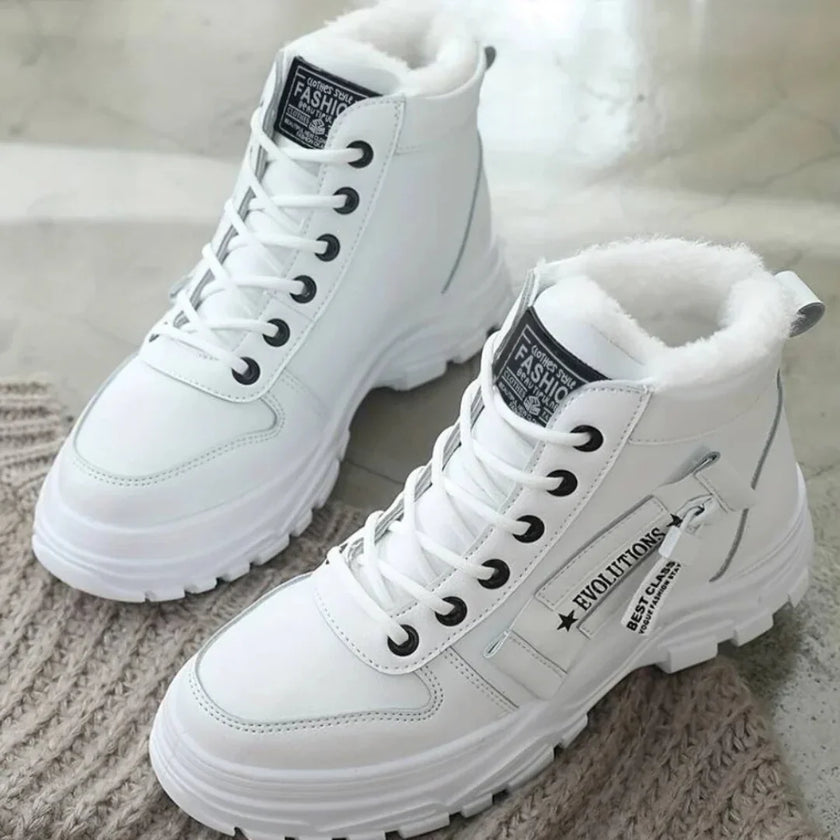 Freya | Women's Lace Up Winter Faux Fur Lined Boots with Comfortable