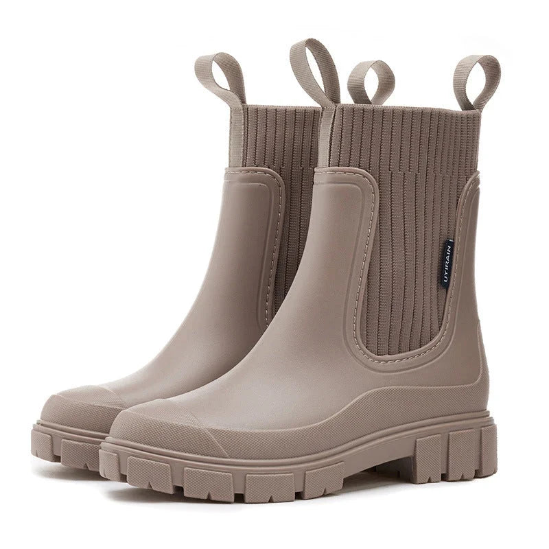 Vera | Women's Waterproof Non Slip Ankle Chelsea Boots with Chunky Knit