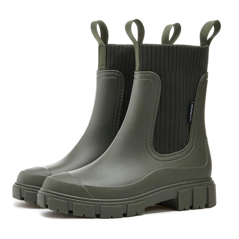Vera | Women's Waterproof Non Slip Ankle Chelsea Boots with Chunky Knit