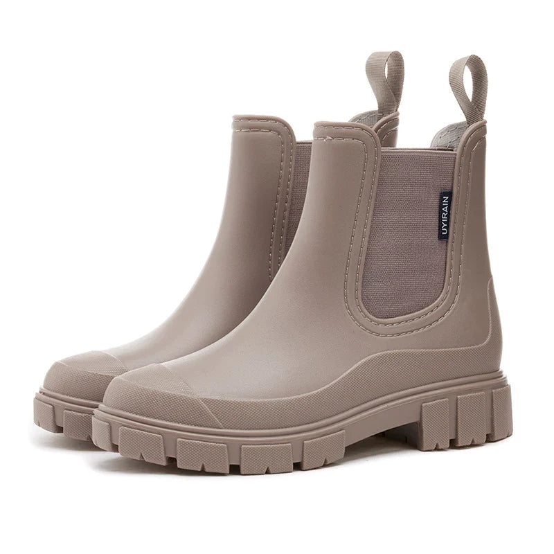 Isa | Women's Waterproof Non Slip Chelsea Lug Sole Boots with Chunky