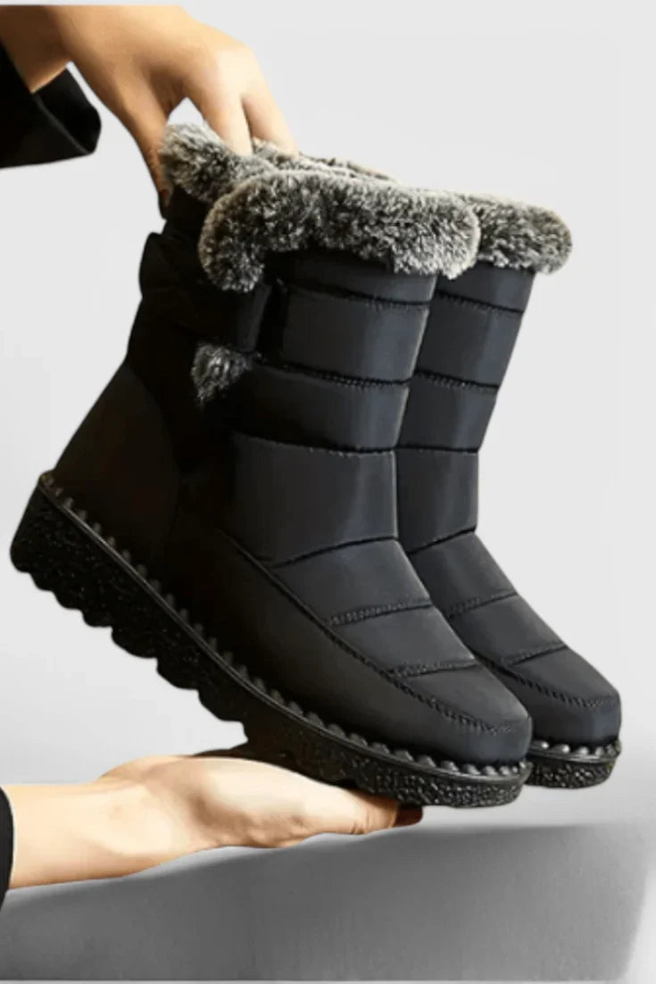 Fenna | Women's Waterproof Slip Resistant Mid Calf Boots with Comfortable Casual