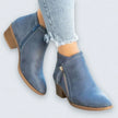 Freya | Women's Waterproof Zip Up Ankle Block Heel Boots with Comfortable