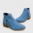 Freya | Women's Waterproof Zip Up Ankle Block Heel Boots with Comfortable