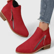 Freya | Women's Waterproof Zip Up Ankle Block Heel Boots with Comfortable