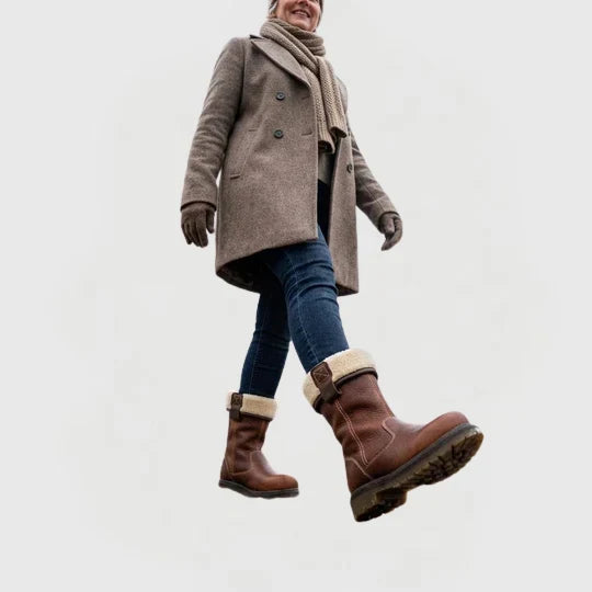 Anouk | Women's Winter Ankle Leather Lined Boots with Comfortable Casual Everyday