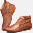 FJØRNA women's orthopedic ankle boots in breathable leather, featuring a stylish city flair design and supportive sole for comfort