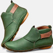 FJØRNA women's orthopedic ankle boots in breathable leather, stylish city flair design with supportive sole for comfortable wear.