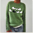 Fiona | Women's Patterned Crewneck Sweater with Crew-Neck Cozy Soft for Layering