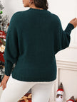 Helene | Women's Long Tacky Holiday Crew-Neck Knit Christmas Sweater