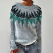 Fiona | Women's Patterned Crewneck Sweater with Crew-Neck Cozy Soft for Layering