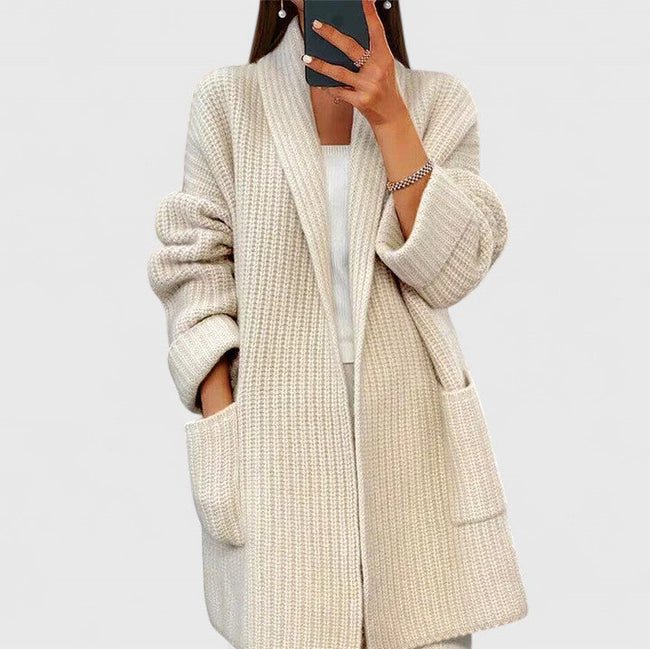 Amy | Women's Versatile Ribbed Cardigan Sweater Knit Sweater with Open-Front Elegant for Layering