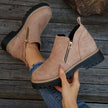 Ankle Boots Leopard Print Suede Lug Sole Chunky Side Zip Winter Boots | Nina
