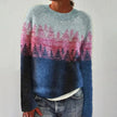 Fiona | Women's Patterned Crewneck Sweater with Crew-Neck Cozy Soft for Layering