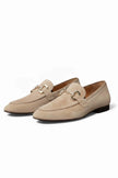 Men's FJØRNA horsebit loafers with classic leather finish, stylish slip-on shoes for men, featuring a sleek horsebit detail.