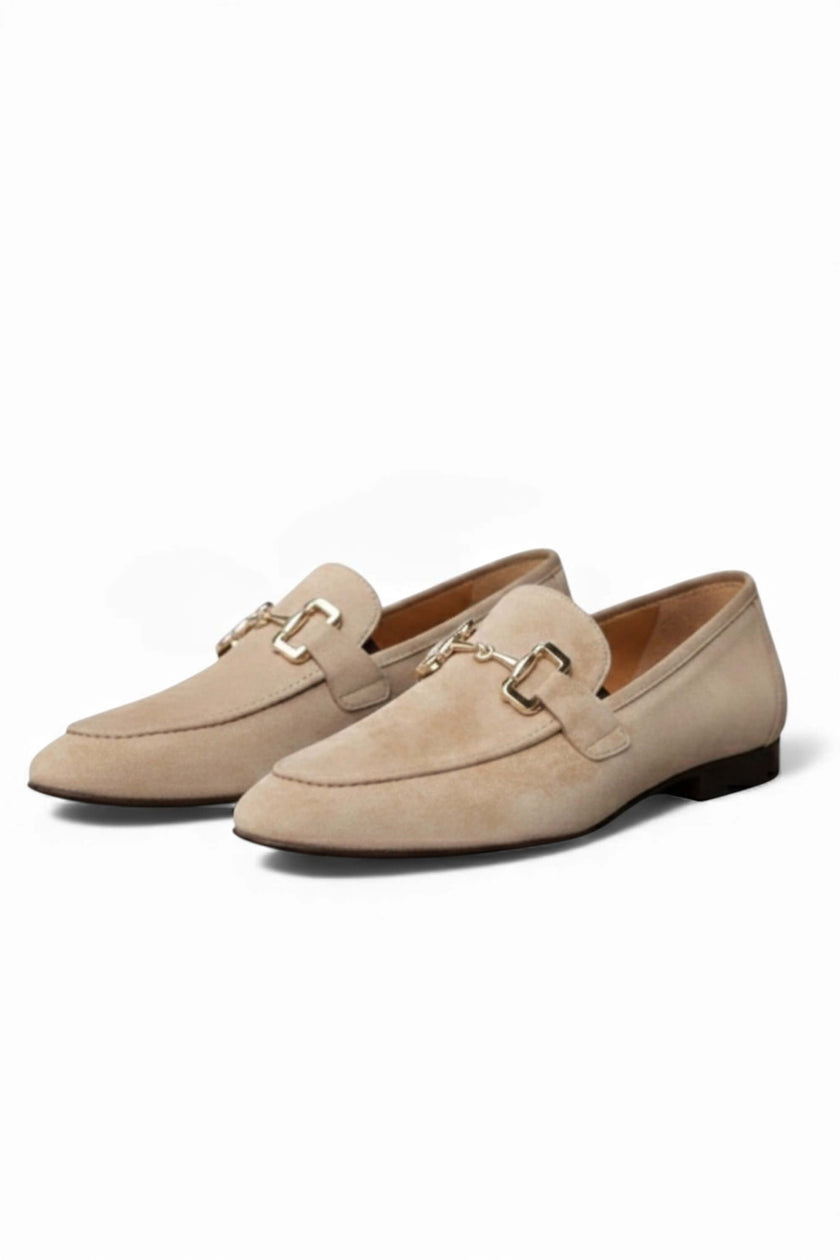 Men's FJØRNA horsebit loafers with classic leather finish, stylish slip-on shoes for men, featuring a sleek horsebit detail.