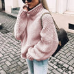 Celine | Women's Versatile Oversized Chunky Knit Turtleneck Sweater Pullover