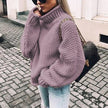 Celine | Women's Versatile Oversized Chunky Knit Turtleneck Sweater Pullover