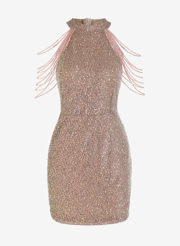 Abigail | Homecoming Dress Sheath Strapless Sequin Women's Party Mini Dress
