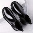 Chelsea Boots Black Slip On Elastic Panel Sturdy Sole Ankle Boots | Foster