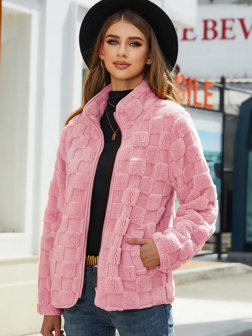 Carin | Women's Zip-Up Sherpa Jacket with Pockets