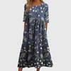 Djala | Women's Flowy Relaxed-Fit Dress with Delicate Embroidery