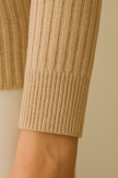 Rib Knit Polo Sweater Women Slim Fit Wool Lapel Collar