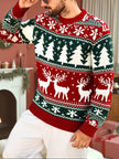 Fair Isle Christmas Sweater Reindeer Thick Knit Nordic Holiday Jumper | Sheila