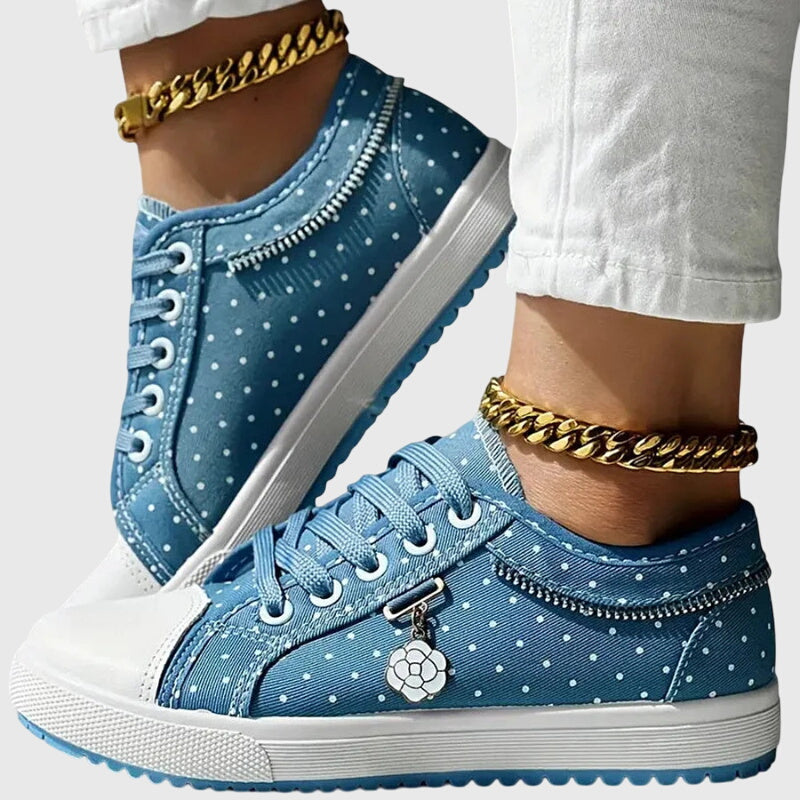 FJØRNA women's orthopedic sneakers with breathable mesh and cushioned insole for comfort and support.