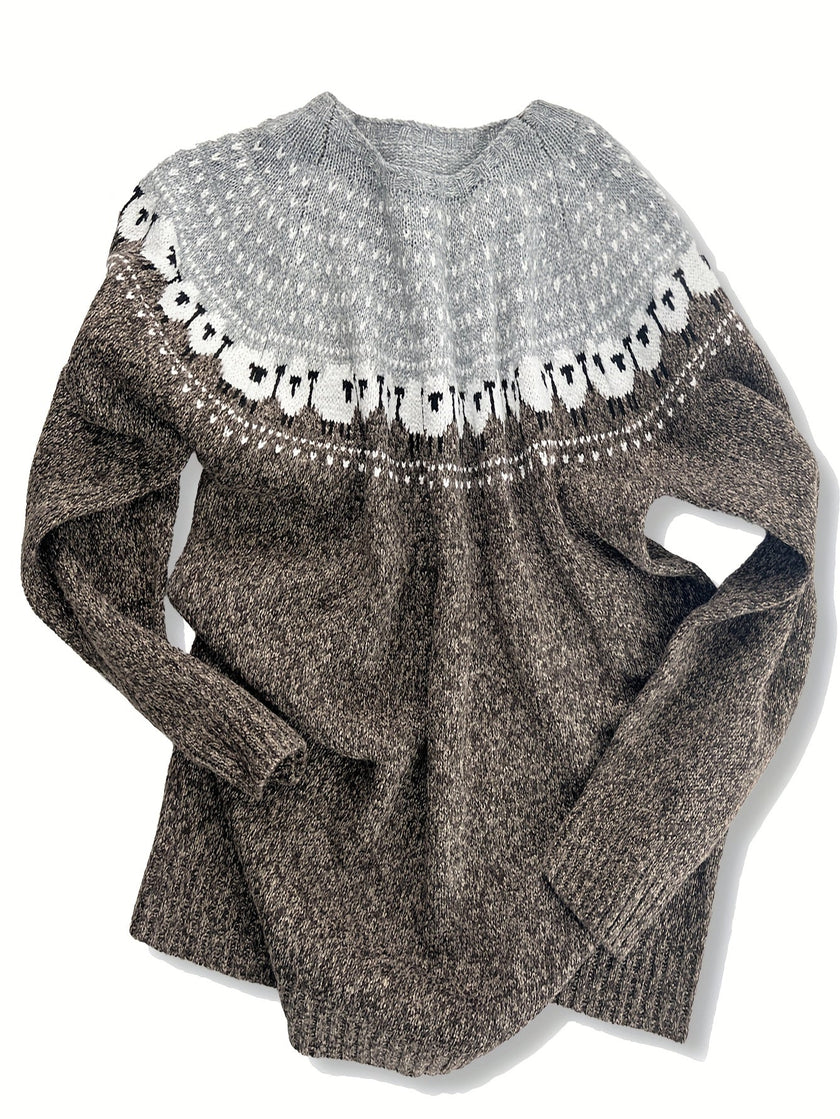 Nordic | Women's Chic Knit Nordic Sweater Pullover