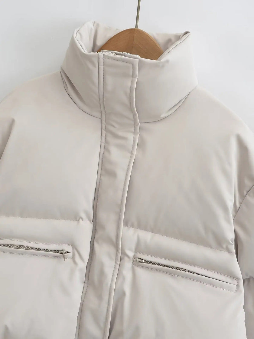 Cropped Jacket Women Oversized Relaxed Fit