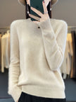 Anette | Women's Cozy Sweater Pullover with Wrap Elegant Soft for Winter