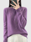 Wool Sweater Crew Neck Drop Shoulder Brushed Soft Knit Pullover Jumper | Malin
