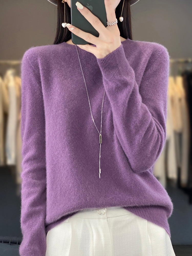 Anette | Women's Cozy Sweater Pullover with Wrap Elegant Soft for Winter