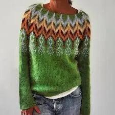 Sylvie | Women's Oversized Knit Sweater with O-Neck and Relaxed Fit for Layering