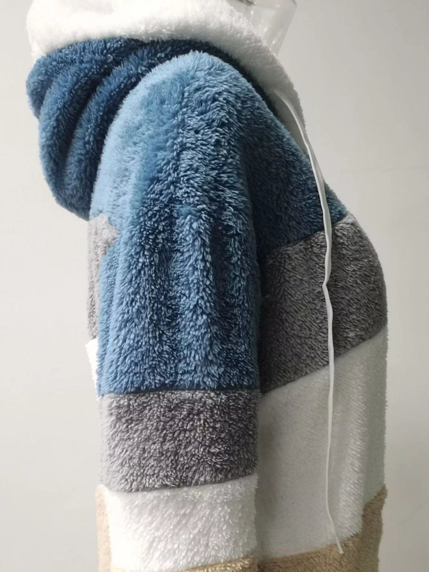 Erika | Women's Plus-Size Hooded Zip-Up Sherpa Winter Jacket