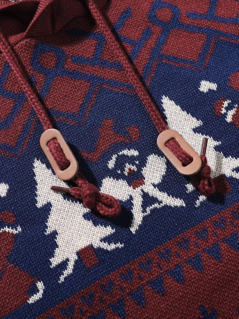 Giulia | Women's Fair Isle Reindeer Hooded Christmas Sweater