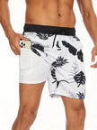 Men's FJØRNA secure fit swim shorts in blue, designed for beach swimwear, with a comfortable waistband and quick-dry fabric.