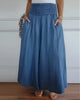FJØRNA lightweight summer dress for women with elastic waist, breathable fabric, and casual fit, perfect for warm weather.