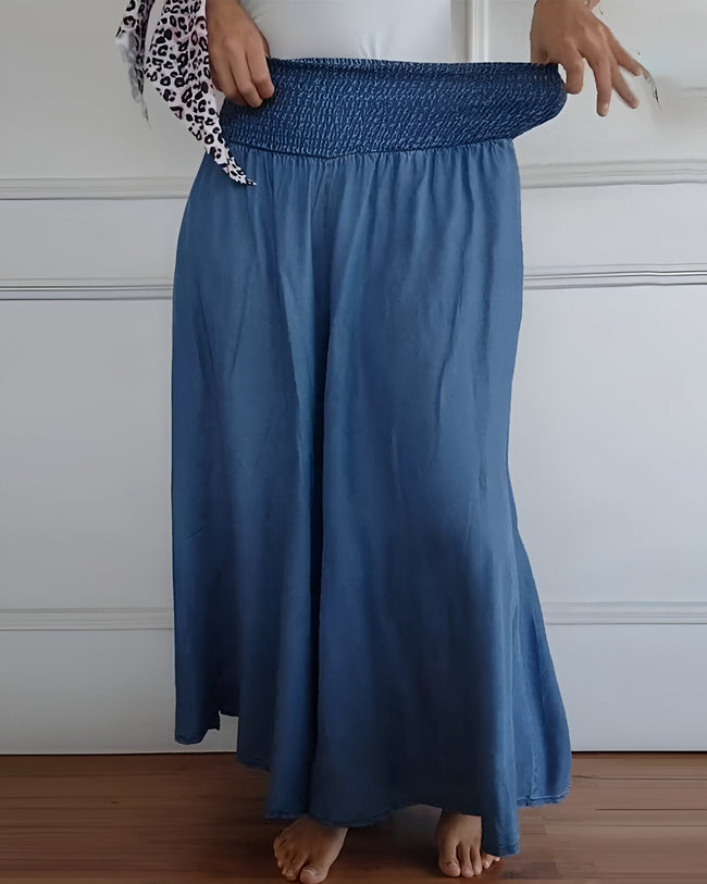 FJØRNA lightweight summer dress for women with elastic waist, breathable fabric, ideal for warm weather and casual wear.