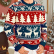 Fair Isle Christmas Sweater Reindeer Thick Knit Nordic Holiday Jumper | Sheila