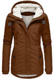 Elin | Women's Wool Hooded Buckle Fleece Jacket with Pockets