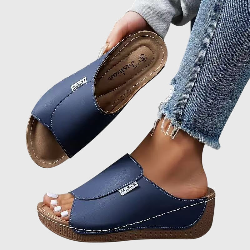 FJØRNA women's orthopedic sandals with arch support, summer open-toe sandals for comfortable walking and foot health.